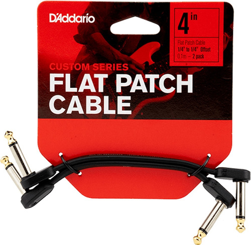 Planet Waves Flat Patch Cable Interpedal Offset 10cm Pack X2