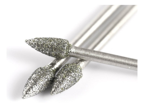 Imagen 4 de 6 de Broca Diamantada Grano Grueso #60 Tipo Bala 4mm Dremel
