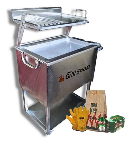comprar Caja China Full Acero Inoxidable - Parrilla Elevadiza