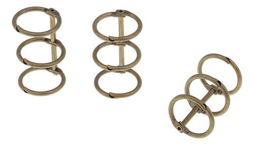 3 Anillos Para Encuadernar Hojas Individuales De Metal, 3 A