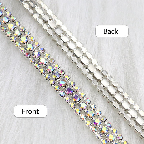 Towenm Cadena De Diamantes De Imitación De Cristal De 3 Yar