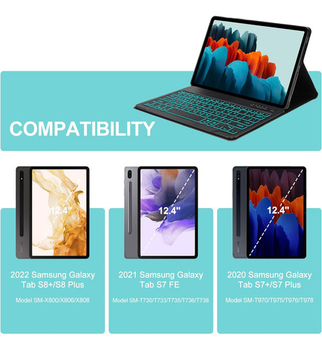 Oyosuogg Samsung Galaxy Tab S8 Plus 2022/s7 Fe 2021/s7 Plus