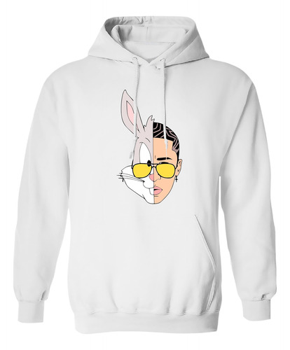 Sudadera Con Gorro Bad Bunny Dibujo Box Bunny 