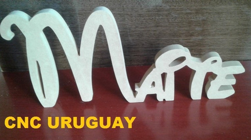 Imagen 4 de 4 de Maite - Letras En Madera Para Decoración Mesa De Torta