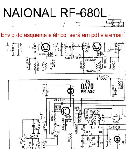 Esquema Radio National Panasonic Rf680 Rf 680  Via Email