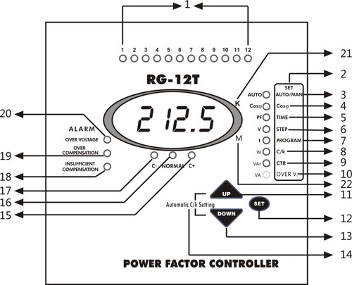 Controlador De Factor De Potencia Rg-8t, 8 Pasos (vimavech)