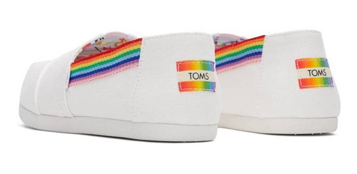 Alpargatas Toms Canvas Rainbow Webbing White Mujer