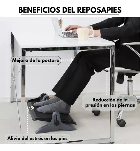 Descansa pies ergonómico para escritorios y oficina