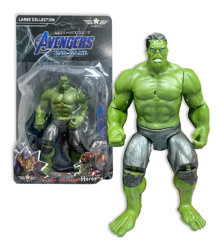 Imagen 1 de 10 de Muñeco Hulk Mini Articulado Figura Accion Avengers Con Luz