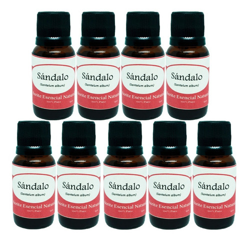 Sandalo Aceite Esencial Natural 9 Frascos Kit Aromaterapia