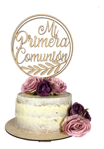 Letrero Para Pastel Cake Topper Primera Comunión