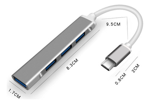 4 En 1 Tipo C Hub Adaptador Para Laptops/macbook Con Usb 3.0