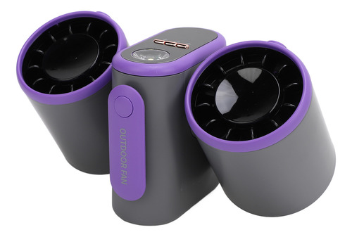 Ventilador Portátil De Doble Cabezal, Cintura, 3 Velocidades