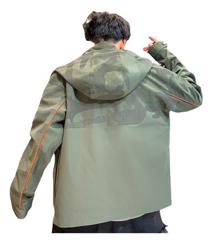 Chaqueta De Trabajo Moderna Para Hombre Estampado Camufla [u