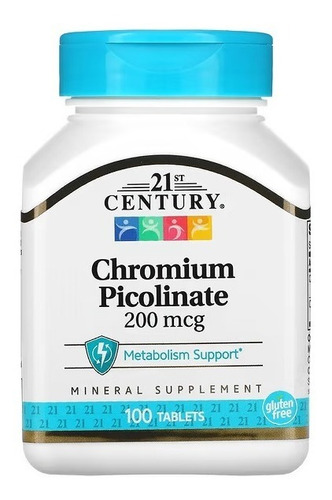 21st Century | Chromium Picolinate I 200mcg I 100 Comps