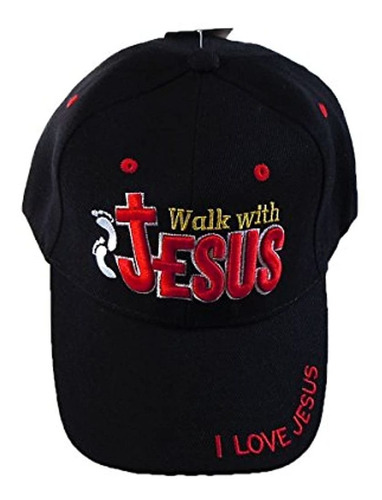 Imagen 1 de 5 de Caminar Con Jesus I Love Jesus Gorra De Beisbol Ajustable 