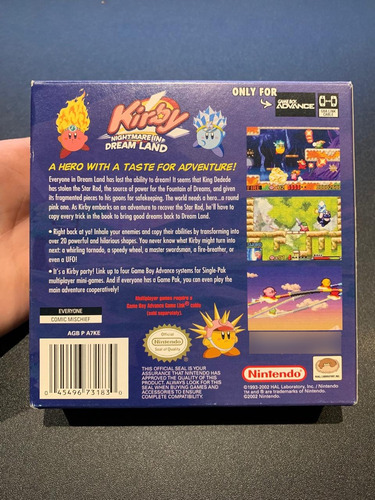 Kirby: Nightmare In Dream Land Game Boy Advance Sin Manual (Usado)