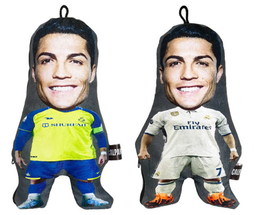 Dos Cojines Cristiano Ronaldo Chiquitos 25 Cm - Real Madrid