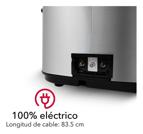 Freidora Acero Inoxidable Tapa Con Ventana 1.5 L Rca Plateado 60