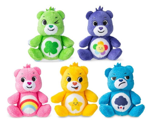 Ositos Cariñositos Micro Peluches 3 Pulgadas Pack De 5 Blanco