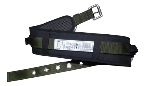 Cinturón Con Bandola Para Liniero Certificado - H. Aluminio Grande Verde Militar