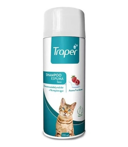 Shampoo Espuma Seca Spray Gatos 170 Ml