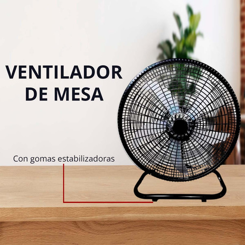 Ventilador Piso Pedestal Pared 3 En 1 Silencioso 5 Aspas 50 Cm 60hz Negro Transparente Plástico 5