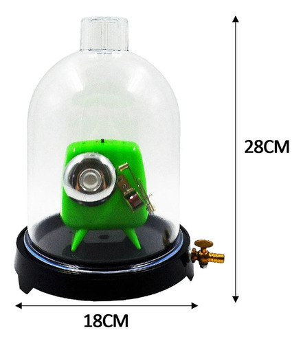 Campana De Demostración De Vacío Con Base Transparente,