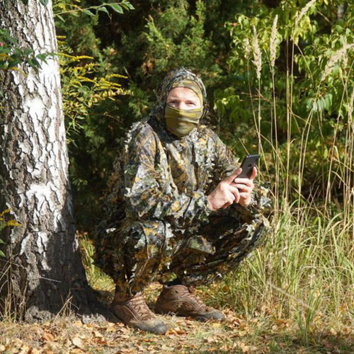 Conjunto De 3d Ghillie Jaqueta De Caça Calça Camuflagem