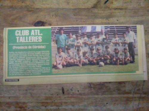 Recorte Club Talleres Córdoba Categoría 1980 