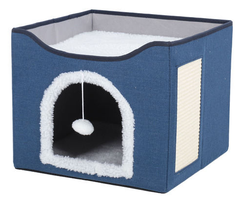 Cat Bed House, Plegable, 2 Capas, Para Gatito