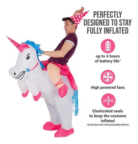 Morphsuits Disfraz Inflable Unicornio Talla Adulto, Disfraz