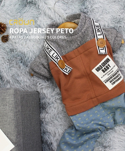 Ropa Jersey Invierno 4 Patas Para Mascotas Perrito 3 Colores