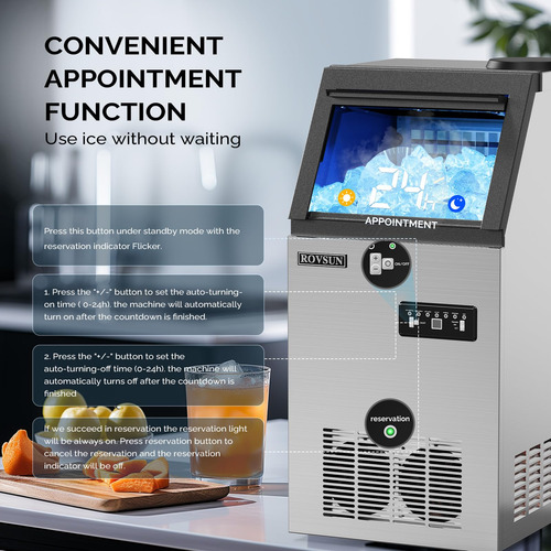 Máquina De Hielo Comercial Acero Inoxidable Automática 110 L Color