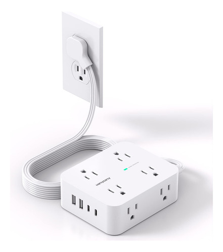 Tira De Alimentación Con Protector De Sobretensiones Y Usb