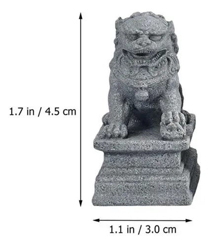 2 Estatuas De Leones Guardianes De Piedra Arenisca