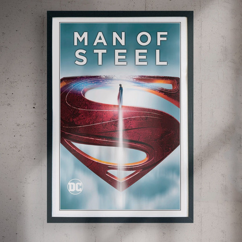 Cuadro 60x40 Peliculas - Superman Man Of Steel - Poster Logo