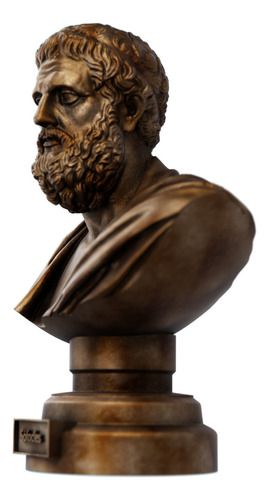 Estátua Busto Sófocles - Dramaturgo Grego Cor Cor Cobre Antigo