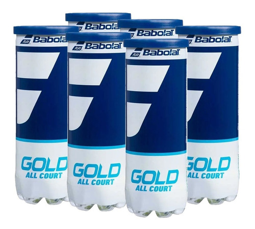 Tubo Babolat Gold All Court Tenis Padel Pack X6 Tubos