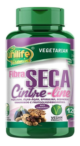 Suplemento en cápsulas vegetales Unilife  Cintre Fibra Seca en pote de 72g 120 un