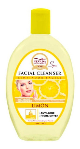 Limpiador Facial Tonico De Limon Nevada Natural Prod 225 Ml