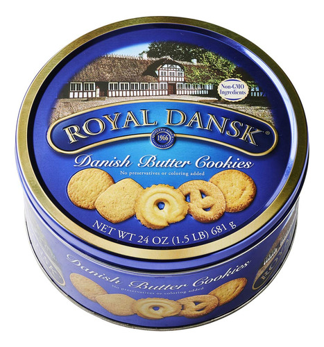 Royal Dansk Lata De Galletas Danesas, Mantequilla, 24 Onzas