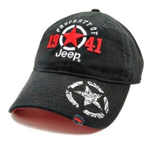 Gorra Jeep Spirit 1941 Visera Curva Unisex Negra