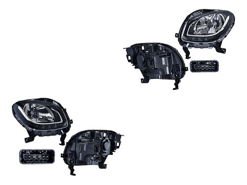 2 Faros Delanteros Depo Smart Fortwo Del 2016 Al 2017