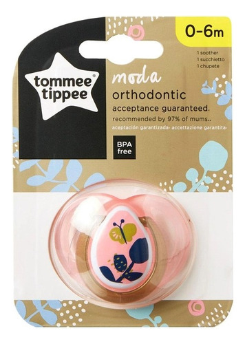Chupete  Tommee  Tippee  Moda Orthodontic 0-6m 6-18m