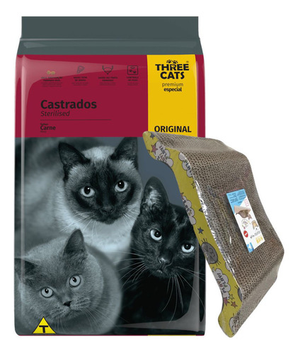 Ración Three Cats Original Gato Castrado 10 Kg + Regalo