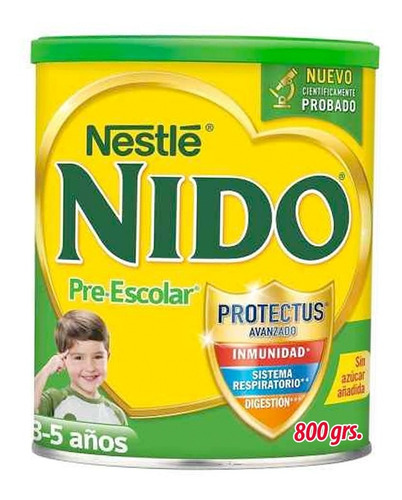 Leche En Polvo Nido 3+ Con Lactohierro 800 Gr