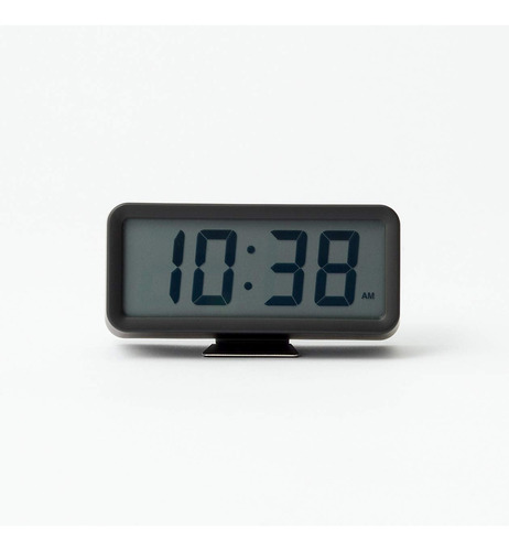 Muji Reloj Digital Con Alarma, Pequeño, Negro