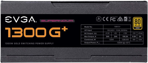 Fuente De Poder Evga Supernova 1300 G+ 80+ Gold 1300w Color Negro