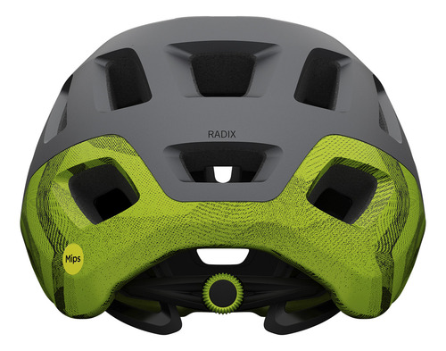 Casco Giro Radix Mips Matte Metallic Black/anodized Lime Color Gris Talla L